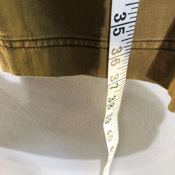 Free People Green Cargo Wide Leg Cropped Cuffed Hem Pants 0 - Picture 10 of 12